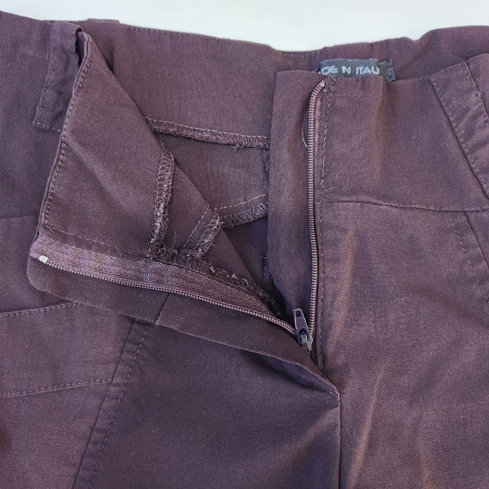 ART Ateliers Rare Toggery Womens Wide Leg Pant Brown Made in Italy IT Size XL/12 - Picture 5 of 12